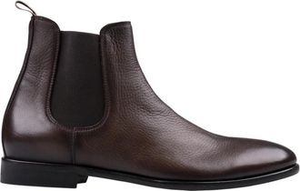 Rolando Sturlini Bruin Leren Rubber Samenstelling Schoenen - Heren - Chelseaboots - Bruin - 45 EU - Leer - Schoenen
