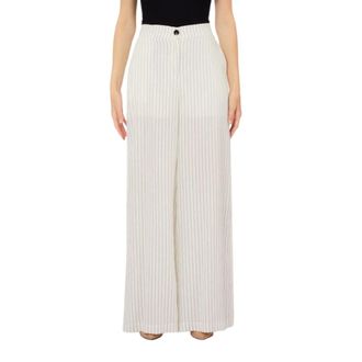 Liu Jo Wide Trousers, female, White, Size: XL Wide Trousers
