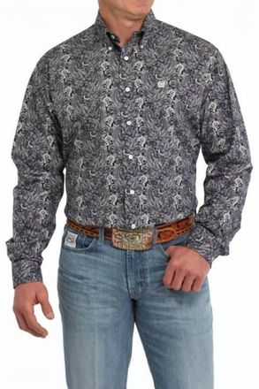 Cinch Mens Paisley Print Classic Shirt In Multi