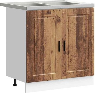 vidaXL Sink Base Cabinet Porto Brown 80 x 46 x 81.5 cm Engineered wood vidaXL
