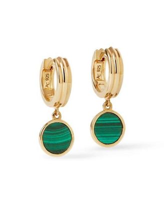 Astley Clarke Gold Stilla Malachite Huggie Earrings at Nordstrom