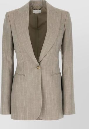 Stella McCartney wool blazer with embroidered back vent