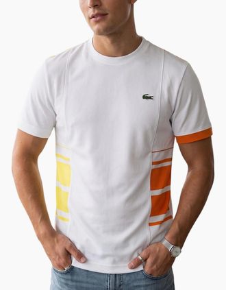 Lacoste Mens LACOSTE TH0857 Mens Pique T Shirt Tennis Jersey - Size: 38