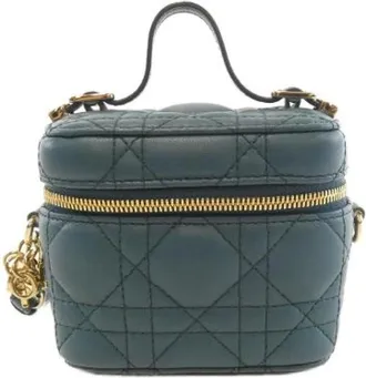 Dior Pre-owned Mini Bags, female, Blue, Size: ONE SIZE Pre-owned Leather Mini Bag