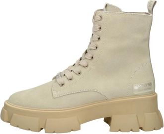 Steve Madden Tanker Boot - Dames - Veterlaarzen - Beige - 40 EU - Su&egrave;de - Schoenen
