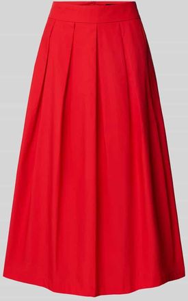 Oui Midirock mit Kellerfalten in Rot, Gr&ouml;&szlig;e 44