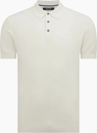 Remus Uomo Mens Remus Uomo Knitted Polo 18826 01 White - Size: 38