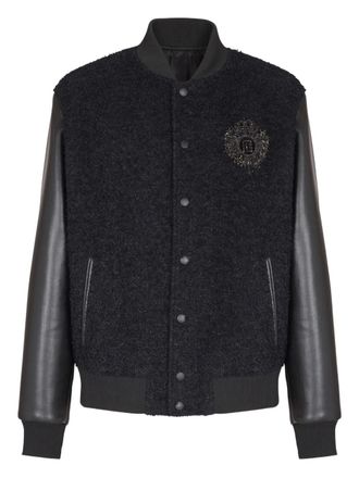 ジャケットその他 Balmain Beige Jacquard Bomber Jacket Co Gathered Cotton Bomber Jacket | Saks Fifth Avenue