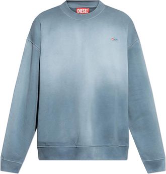 Diesel Hoodies & sweatvesten, Heren, Blauw, M, Katoen, S-Boxt-R4 Sweatshirt