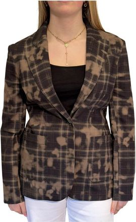 Mason's Theresa Blazer - Dames - Blazers - Bruin - S - Leer - Jassen