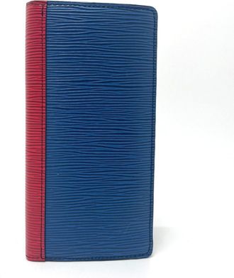 Louis Vuitton Epi Blue Green Red Color Epi Leather Long Wallet (Bi-Fold) (Pre-Owned)