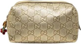Gucci Pre-owned Vintage Pouch - Dames - Vintage Clutch - Geel - ONE Size - Leer - Vintage