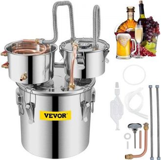 OEM Destillierger&auml;t 11,36 L Wasserdestillierer Wasserdispenser Edelstahl Destillateur Mit 2 Kondensationsfass Destiller Zubeh&ouml;r