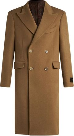 Etro Kameel Kasjmier Getailleerde Jas Aw 24 - Heren - Mantel - Bruin - XL - Leer - Jassen