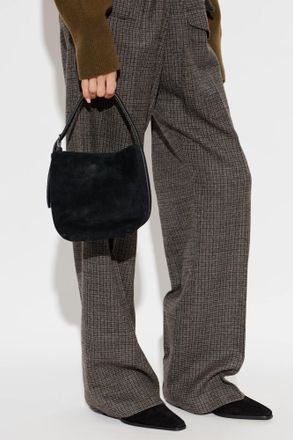 Toteme Suede Bag Belted Petite, Womens, Black