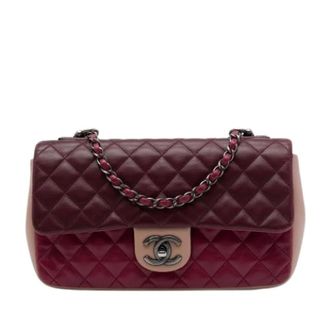 Chanel Pre-owned Vintage Flap Shoulder Bag - Dames - Pre-owned - Rood - Maat: ONE Size Leer