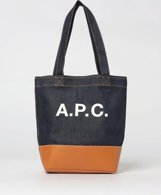 A.P.C. Borsa a spalla Alex Tote in denim e pelle A. p.c