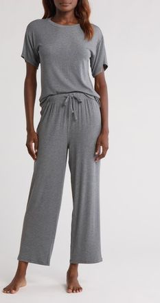 Nordstrom Moonlight Eco Easy Rib Pajamas in Grey Dark Heather at Nordstrom, Size X-Small