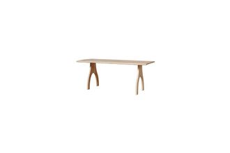 Chehoma Mesa de comedor 8 plazas de madera beige