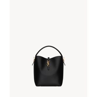 Saint Laurent Black Leather Le 37 Bucket Bag