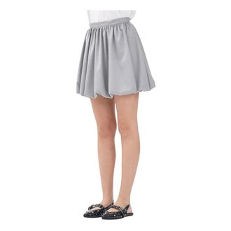 Vicolo Short Skirts, female, Gray, Size: M Grey Balloon Silhouette Skirt