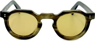 Lesca Crown zonnebril met rond montuur - Bruin