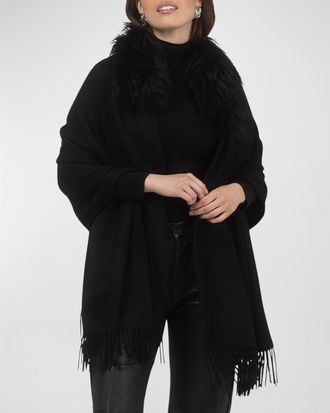 Gorski Cashmere & Lamb Shearling Stole