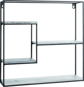 Oresteluchetta Estante De Pared Cuadrado De Metal 40x40 Con 4 Niveles Vanity 2