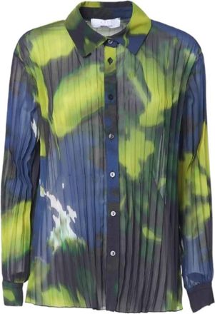 Kaos Damesblouse met lange mouwen- synthetisch materiaal - Dames - Overhemden - Veelkleurig - M - Overhemden