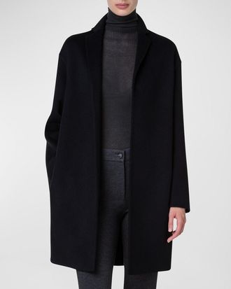 Akris Mae Brushed Cashmere Coat