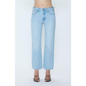 Pistola Denim Lexi Distressed Studded Crop Barrel Jeans in Dolce Vita Vintage at Nordstrom, Size 31