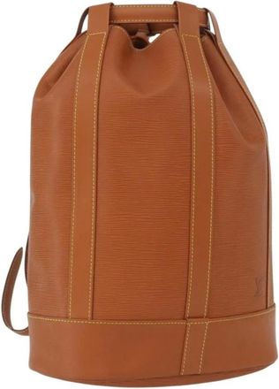 Louis Vuitton Pre-owned Backpacks, female, Brown, Size: ONE SIZE Pre-owned Vintage Epi Leather Bucket Backpack