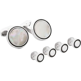 Thompson Tambor Mother-of-Pearl Cuff Links & Studs Set in Mop at Nordstrom
