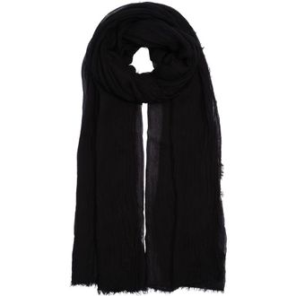 Echo Essential Modal-Silk Blend Crinkle Wrap in Black at Nordstrom