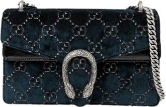Gucci Pre-owned Shoulder Bags, female, Blue, Size: ONE SIZE Pre-owned Dionysus Small Chain Shoulder Bag