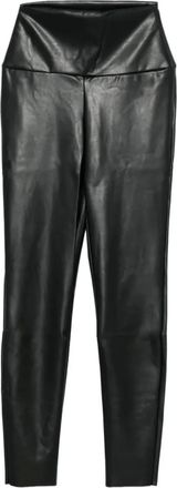 Norma Kamali Legging van imitatieleer - Zwart