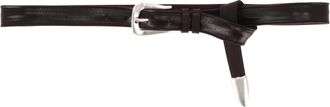 Orciani Sveva Punta Lunga Bull Soft Slim Calf Leather Belt