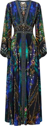 Camilla Jurk met wijde mouwen - Blauw