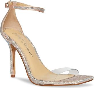 Betsey Johnson Womens Cole Heeled Sandal In Champagne