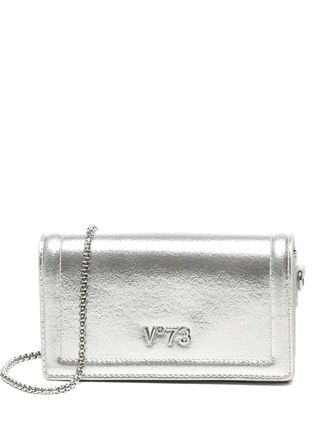 V&deg; 73 metallic-effect flap shoulder bag - Grey