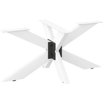 vidaXL Pata Para Mesa De Centro Con Forma De Ara&ntilde;a, Color Blanco, 98 X 58 X (42-43) Cm, Acero Vidaxl