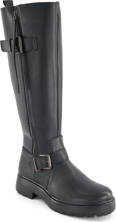 Andrea Womens Tall Biker Boots In Black