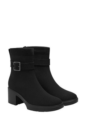 Vivaia Square-Toe Water-Repellent Heeled Boots in Black at Nordstrom, Size 7.5