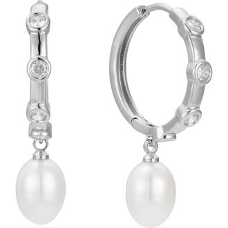 Untamed Petals Braxton Hoop in Silver at Nordstrom