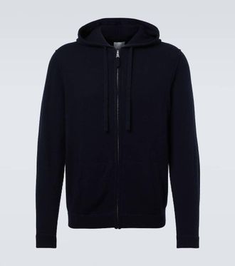 Allude Zip-up wool and cashmere hoodie