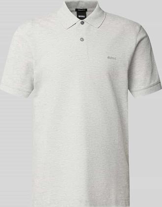 HUGO BOSS Regular Fit Poloshirt aus reiner Baumwolle Modell PALLAS in Hellgrau, Gr&ouml;&szlig;e XXXL