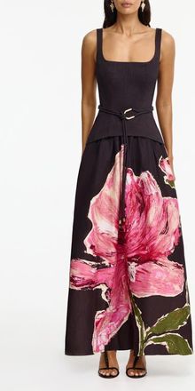 Acler Actonhill Floral Print Cocktail Dress in Garnet Magnolia at Nordstrom, Size 12