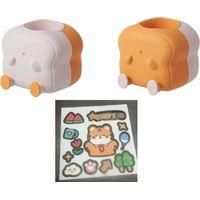 OEM (juego De 3 Piezas/blanco + Amarillo + Pegatinas) Bonito Y Creativo Portal&aacute;pices, Portal&aacute;pices Para Tostadas, Caja De Almacenamiento Multifuncional - 