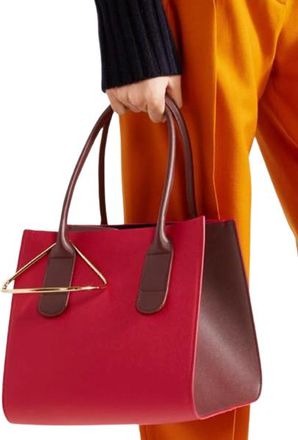 Roksanda Ilincic Weekend Mini Two-tone Textured-leather Tote