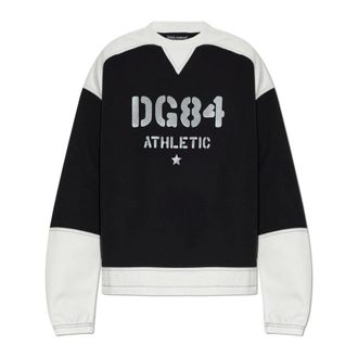 Dolce & Gabbana Sweatshirts, male, Black, Size: M Logo Sweatshirt